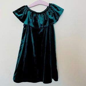 Old Navy Forest Green Velvet dress 12-18M